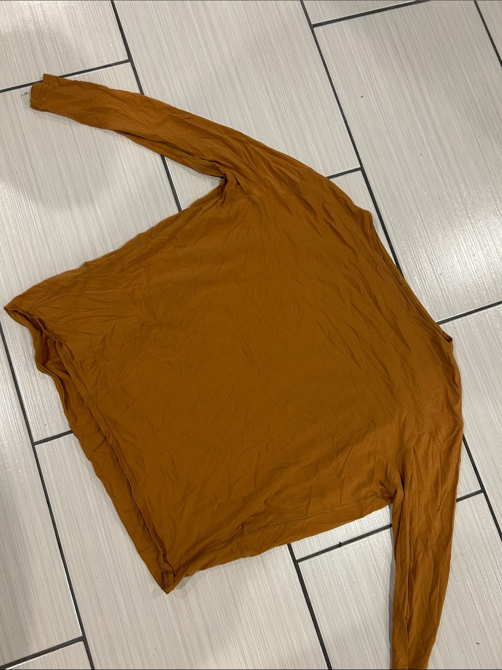 lululemon athletica Long-Sleeve Top in Rust Orange